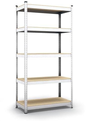SMART REGALY - Schwerlastregal - Shelf Rack - schwerlastregal 50 cm tief - Anzahl der Einlegeböden: 5-200 x 90 x 50 cm - Tragfähigkeit der Regale: 175 kg - bücherregale - lagerregal