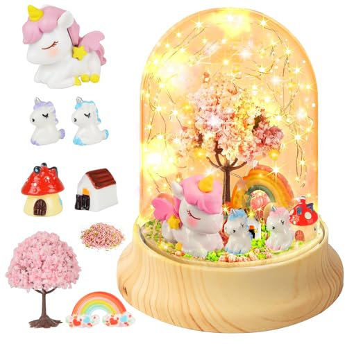 Xndryan Unicorn Gifts for Girls, Unicorn Night Lights for Girls Birthday Presents Craft Kits for Kids, Creative Children Night Light Make Your Own Night Light