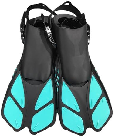 Bottone Kurze Schnorchelflossen, Reisegröße, verstellbar, offene Ferse, Schwimmflossen, Scubas-Flossen, verstellbare Haspen, Schwimmflossen