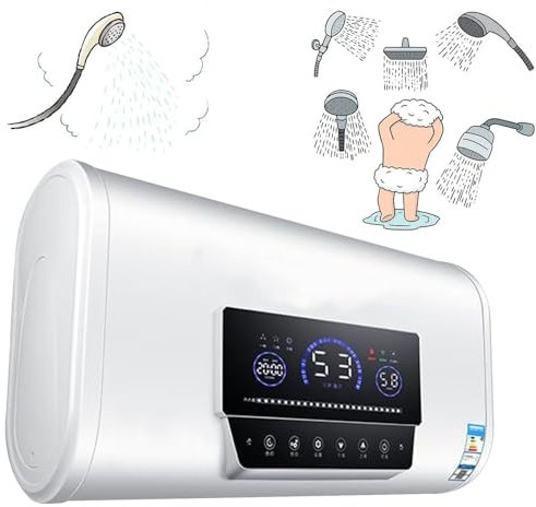 Acqua calda istantanea ti aspetta con il nostro scaldabagno elettrico da 3 kW! Dotato di telecomando e touch screen, perfetto per il tuo bagno, hotel o attività commerciale,80L