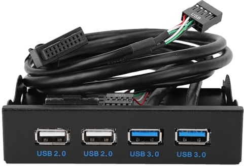 Pannello Front Floppy Drive, Pannello Frontale per Unità Floppy, USB3.0+USB2.0 a 4 Porte, Facile Installazione Adatto per L'host Desktop Nessuna Interfaccia USB Frontale