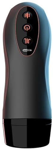 Elektrischer Masturbator Mann Handfrei Cup mit 10 Vibrations Teleskop- und 42°-Heizfunktion Realistischer 3D Taschenmuschi Penis Massagegerät Erotik Masturbieren Sexspielzeug für Männer