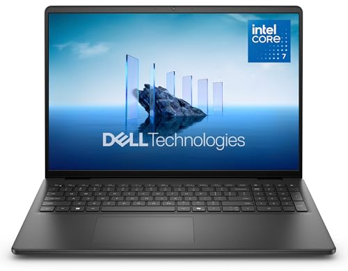 Dell 16 Laptop DC16250-16 FHD+ (1920x1200) Display, Intel Core 7 Series 1, Intel UHD Graphics, 16GB DDR5 RAM, 1TB SSD, Windows 11 Home, Fingerprint Reader, Backlit UK Keyboard – Carbon Black