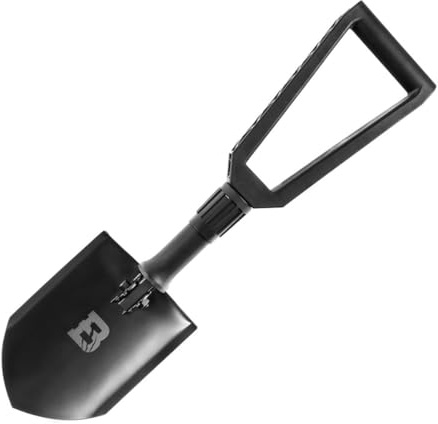 Badger Outdoor US Army Klappspaten - Camping Zubehör Feldspaten Multitool Survival Kit Bundeswehr Stil - Stahl Schaufel mit Nylon Griff 58,5cm - Camping Gadgets mit Gürteltasche