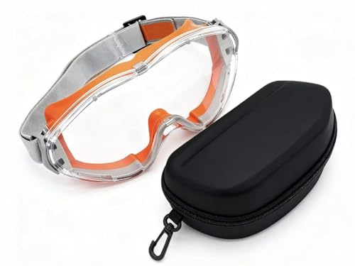 UniForge ULTRASHIELD PRO Safety Goggles - Over Glasses Design, ANSI Z87+ Certified Anti-Fog & Impact Resistant Protective Goggles for Lab, Construction, Woodworking