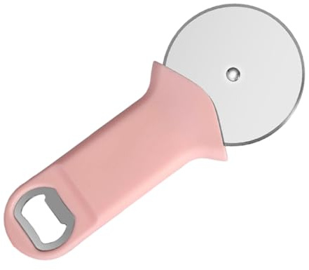 TOYZFRIENDY Tagliapizza in Acciaio Inox Rotella Rotante e Apribottiglie Affettatrice per Pizza Professionale Impugnatura Ergonomica Utensile da Cucina Multifunzione per Pizzerie e Uso