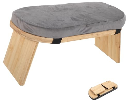ifundom Meditationsbank Klappbar mit Kissen Tragbarer Seiza Gebetshocker für Yoga und Meditation Ergonomischer Kniestuhl für Zuhause und Reisen
