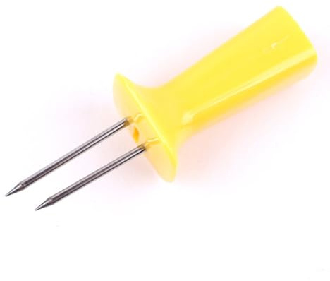 MAGICLULU Lot de 8 Fourchettes à Maïs en Acier Inoxydable Anti-rouille, Accessoires Barbecue Camping, Brochettes Porte-maïs pour Fruits et Épis, Ustensiles la Cuisine Couleur Aléatoire
