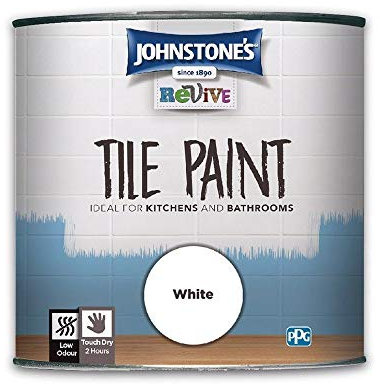 Johnstone's Revive - Tile Paint - White - Upcycling Paint - Gloss Finish 750 ml