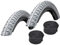 Set: 2 x Continental Fahrrad Reifen Ride Tour grau 47-622 / 28x1.75 + Conti SCHLÄUCHE Dunlopventil