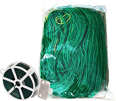 SOONPAM Pflanzenkriechnetz, Pflanzenrebennetz Ranknetz Garten Rankgitter Netz Pflanzengitter Gartengitter Kletternetz mit Pflanzen Twist Ties für Klettern Pflanzenrebe Netz