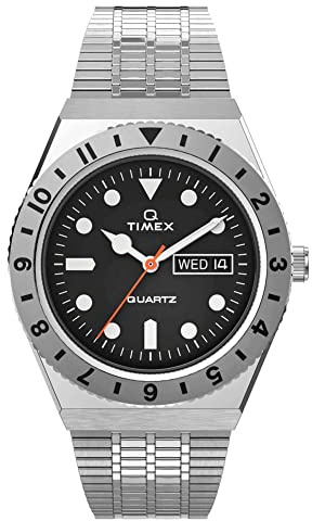 Timex Damen Analog Uhr Q Reissue mit Edelstahl Armband