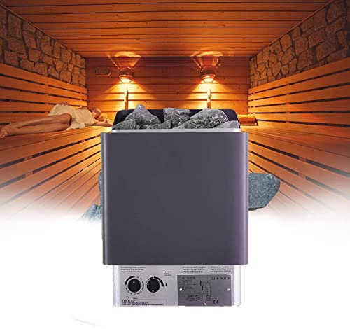 Tabella Di Sauna Elettrica Da 3-6Kw Per Stufa A Vapore A Vapore A Vapore A Vapore Con Controller Interno E Stufa Sauna Da Bagno Per Vasca Da Bagno 30-110 ° F in Acciaio Inossidabile Per 2-13 M³,4.5KW