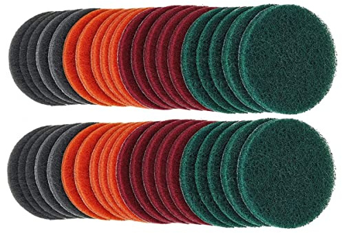 40 Stück 75mm Scheuerpads Scheinwerfer Restaurierungs Kit VÉZAAR Scheuerschwamm Klettverschluss Auto Nabe Reinigung Auto Lackieren Polieren Schleifscheiben 180 320 800 1500 Körnung