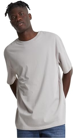 Urban Classics T-shirt för män, tung överdimensionerad t-shirt med överlappande axlar, tillverkad av tjockt jerseytyg, finns i över 10 färger, storlek S till 5XL, Moln, 3XL