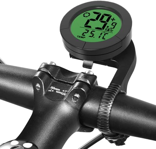 HONG TU SHENG Contachilometri Bici Senza Fili，Circular 23 Function Computer da Bicicletta，Tachimetro Bici per Distanza con retroilluminazione a LED，Computer Bici Misura della Temperatura Impermeabile