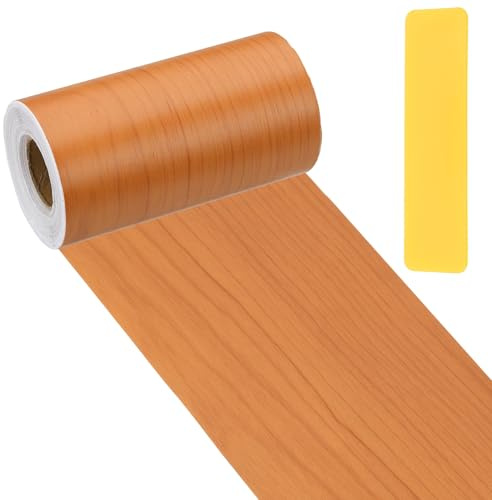 PATIKIL Cinta Reparadora de Grano de Madera 10cm x 33 pies Cerezo Rojo | Parche Reparador Peel and Stick, Autoadhesiva Realista Texturizada, para Pisos Ventanas Muebles Mesa