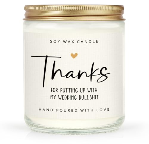Encoink Funny Bridesmaid Gifts for Wedding Day, Officiant Gift, Lavender Scented Candle, Wedding Thank You Gifts for Maid of Honor, Officiant, Mother of The Bride, Guests, Groomsmen, Registry Item