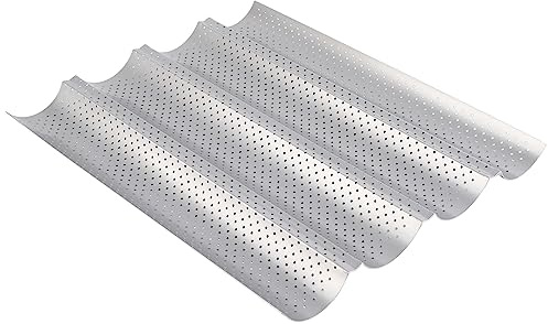 Fyearfly Moule à baguette antiadhésif, 4 rainures, facile à démouler, plaque de cuisson durable pour pain croustillant
