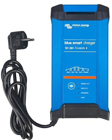 Victron Energy Blue Smart Batterie Ladegerät 12-Volt 30 Ampere 230V - Autobatterie Ladegerät - Batterieerhaltungsgerät und Desulfator - IP22 Geschützt - Bluetooth - 3 Ausgänge - CEE 7/7