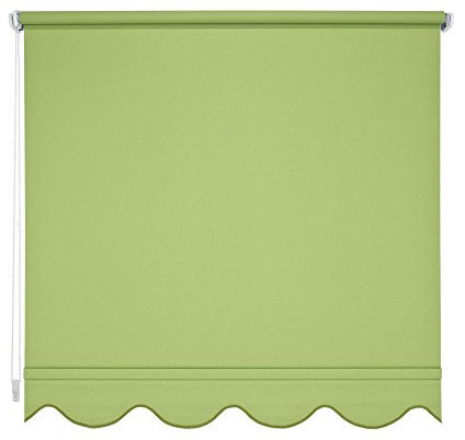 Volantrollo Seitenzugrollo Tageslichtrollo Rollo - viele Größen und Farben - Blickdicht lichtdurchlässig - Metall Halterung Wand Decke - Sonnenschutz Blendschutz (Größe 160 x 180 cm, Farbe Grün)