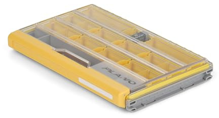 Plano EDGE 3600 Terminal Tackle Storage, Gray and Yellow, Includes 10 Hook Retainers, Rustrictor Rust-Resistant Technology, Waterproof Premium Fishing Utility Box