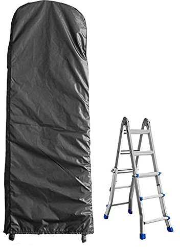 COOSOO Folding Ladder Cover Dustproof Protector Waterproof with Drawstring for Step Ladder Patio Garden Outdoor Household Storage Bag Black