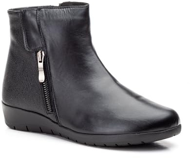 Botines mujer de piel con tacón o plataforma Botín cómodo de invierno y otoño Calzado artesanal de España tipo cuña o camperos en ante y cuero Elegantes e informales
