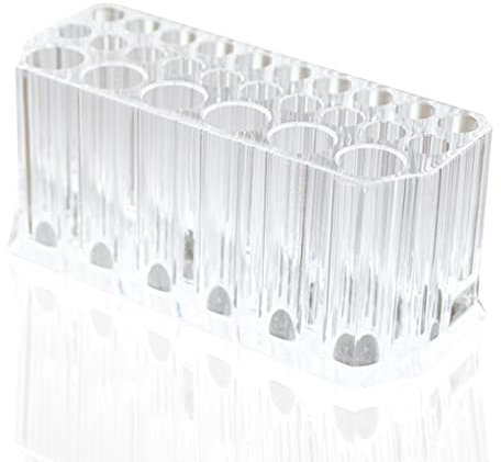 Amindz Porta para Brochas de Maquillaje,Acrílico Transparente Organizador con 26 Compartimentos,Soporte para Delineador de Ojos,Soporte para Brochas para Hogar,Cuarto de Baño