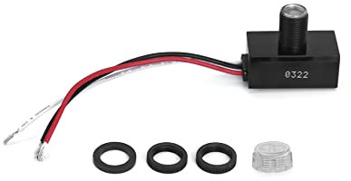 QWORK® 120-277V Photocell Sensor, Photoelectric Switch Dusk till Dawn Sensor Switch with External Probe Waterproof IP54