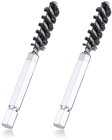 AIEX 2pcs Golf Clubs Head Hosel Brush, Golf Club Hosel Brush Stainless Steel Bore Brush Golf Club Wire Brush Cleaner Golf Club Brush Tool Electric Drill Wire Brush