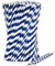 Pajitas desechables de papel a rayas azules y blancas, 1000 unidades, 19,7 cm, 0,6 cm de diámetro, 100% biodegradables