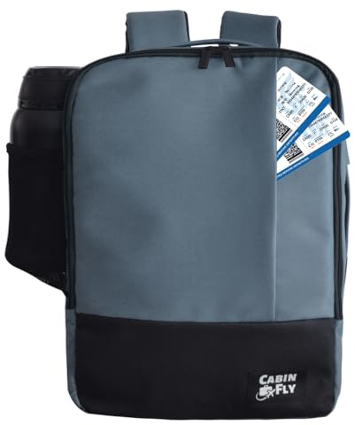 CabinFly Bellanca 40 x 30 x 15 cm Lufthansa Handgepäck Austrian Airlines Rucksack Swiss Handtasche 40x30x15 Brussels Airlines Bag SAS Finnair KLM Air France British Airways (Blau)