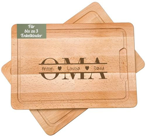 Geschenkfreude Geschenke für Oma Muttertag - einzigartige Geschenkideen für die Oma - Geschenke von Enkel für Omi - Kleinigkeiten für Großmutter/für die beste Oma der Welt - Buchenholz