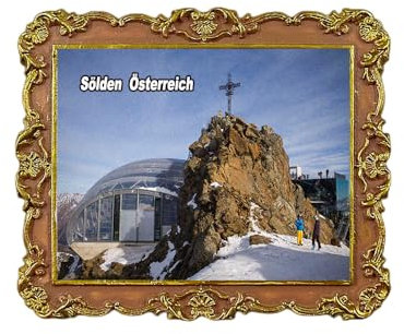 Sölden Österreich Tirol Österreich Kühlschrankmagnet 3D Reise Souvenir Kühlschrank Deko Magnetaufkleber Basteln Kollektion