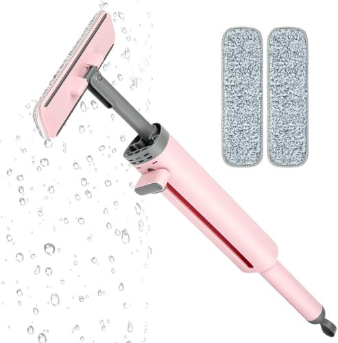 PRIMUZ Trapeador Exprimidor, Trapeador Autolimpiante, Trapeador Automático para Limpieza De Grietas, Trapeador Autoexprimible 3 En 1 con Cepillo para Grietas Y 2 Almohadillas De Microfibra Reu