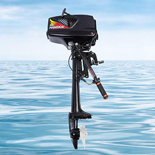 BRRIDE 3,6 PS 2-Takt Außenbordmotor Bootsmotor Benzinmotor 55cc, Profi Benzinmotor CDI Engine Wasserkühlung, Aussenborder Max 5500r/Min, Fische Bootsmotor für Schlauchboote, Segelboote