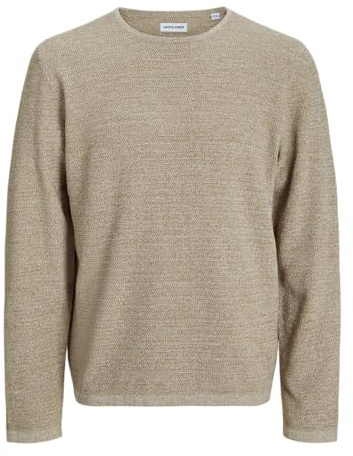 JJEGEORGE Knit Crew Neck NOOS, Coriander/Detaljer: w. Cloud Dancer, M