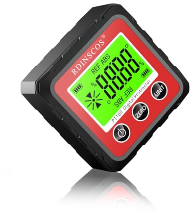 Rapporteur d'angle numérique LCD, inclinomètre, niveau à bulle, pied magnétique, outil de mesure d'angle, mini boîte avec fonction de retournement d'écran pour charpentier, maison