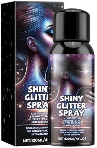 Laque pailletée, paillettes pour le corps | Spray corporel à paillettes pour le visage | Spray scintillant multifonctionnel pour le corps, les cheveux et le corps pour les scènes, les