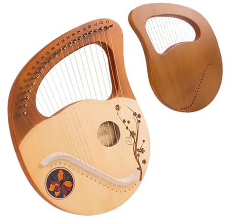 Anfänger harfe 21 Saiten Lyra Harfe Mahagoni Holz Tragbare Miniatur Harfe Professionelle Saiten Musikinstrument Für Anfänger Geschenk