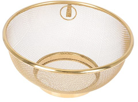 FUNOMOCYA Colino a Rete Fine in Acciaio Inossidabile 18 Cm, Filtro Per Olio e Scolapasta Metallico, Cestello Multiuso Per Frutta e Verdura, Utensile Cucina Riutilizzabile Per Uso Domestico