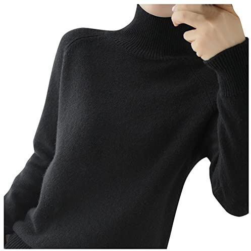Strick Damen Pullover, Zopfmuster Pullover Damen Thermoshirt Damen Rolli Langarm Strickpulli Damen Oversize Warme Elegant Pullover Damen Norweger Pullover Damen Rolli