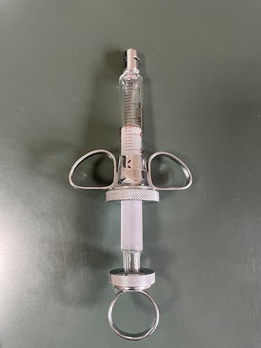 Siringhe in vetro 5 ml impugnatura ad anelli attacco luer lock stantuffo in vetro confezione da 1 pezzo