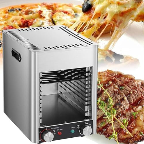 Asador De Carne Eléctrico,Horno De Carne Comercial De 1700W,Asador Ahumador De Carne,Parrilla De 10 Niveles,4 Niveles De Ajuste De Temperatura con Temperatura
