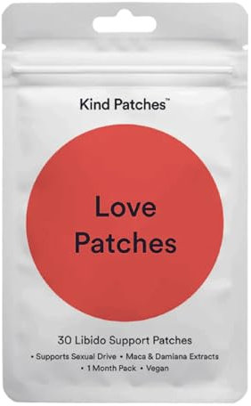 Kind Patches | Love Patches | Libido Boosting Support | Botanical Plant-Based Formula with Maca Root, Ginseng & Ashwagandha | 30 Vegan Patches