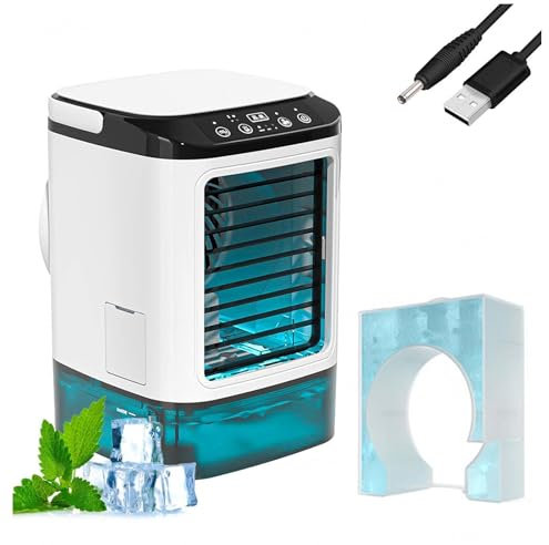 HBDSMLPL con Caja De Hielo Ar Condicionado Portatil, Aire Acondicionado Sin Tubo Atomización Silenciosa Aire Acondicionado Camper