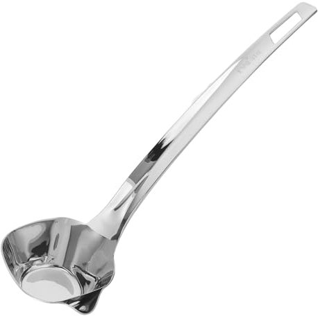 UKCOCO Separatore Grassi Per Cucinare in Acciaio Inossidabile Mestolo Lungo Beccuccio Per Zuppe Calde Filtro Per Olio e Utensile Da Cucina Per Servire e Separare Grasso