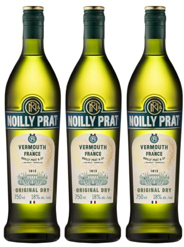 Noilly Prat Original Dry, 18% vol, 75cl/750ml, Vermouth français idéal pour cocktail Martini, composé de 20 herbes aromatiques et épices dont la camomille, l’orange amère et la fleur de sureau