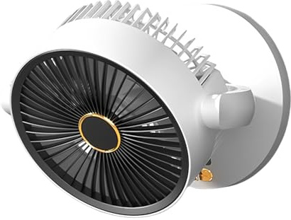 Youany Fan for Desk - Digital Display Desktop Circulating Fan Rechargeable - Air Ventilator Intelligent USB Cooling Gadgets for Classroom Dormitory Car Travel Workplace Outdoor Student Home Bedside